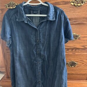 J. Jill Denim Blue Button-Up Blouse